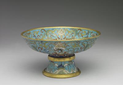 图片[2]-Copper stem bowl in cloisonne enamels, Qing dynasty (1644-1911)-China Archive